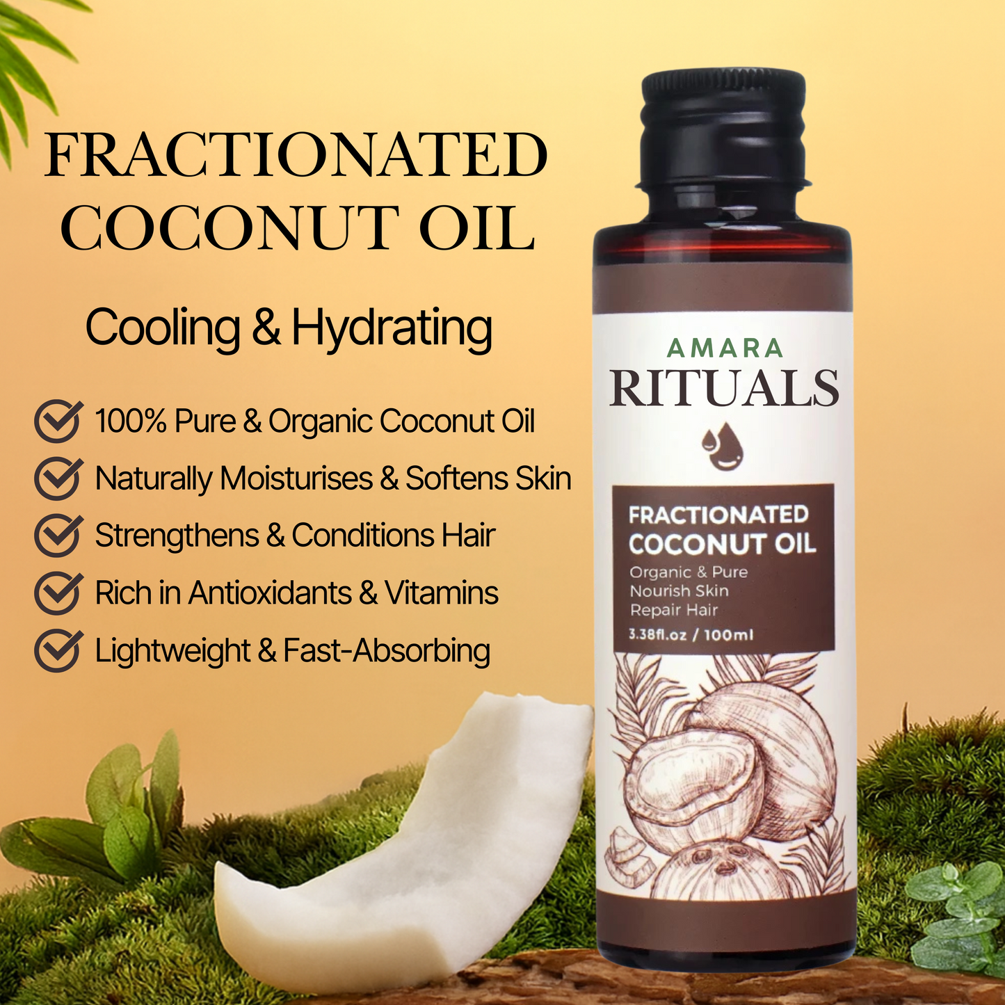 Hydrating Coconut Oil for Cooling & Soothing Skin