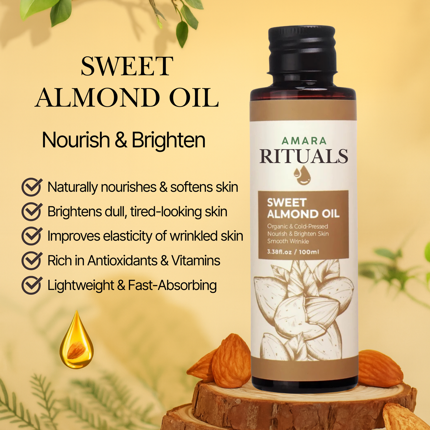 Brightening Sweet Almond Oil for Nourished & Radiant Skin